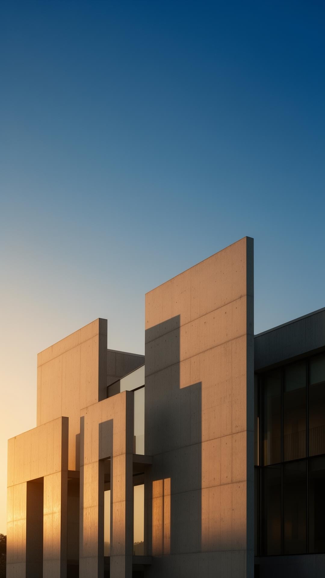 Arquitectura protegida al atardecer